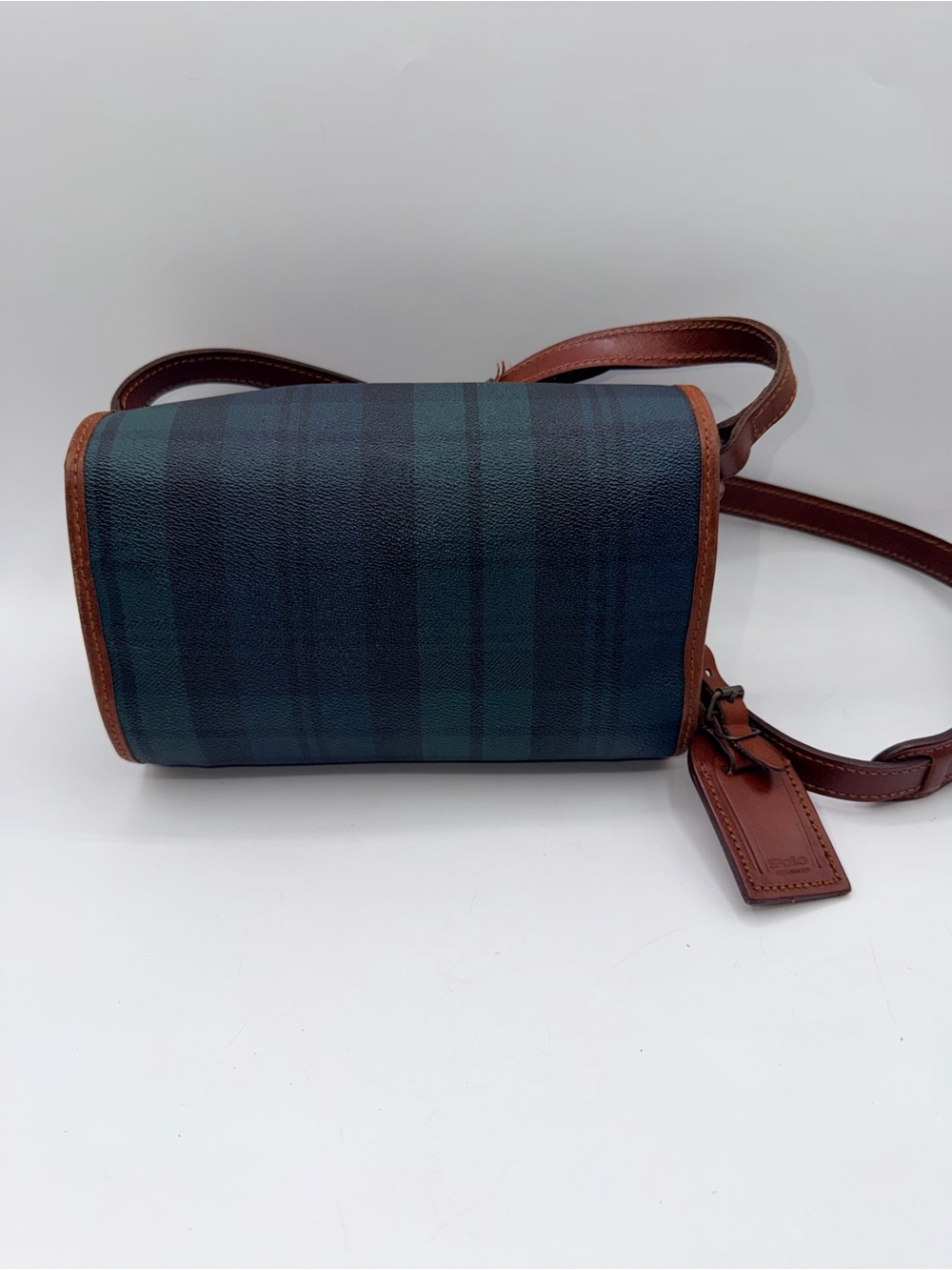 Vintage Plaid Barrel Polo Ralph Lauren Crossbody Bag - Picture 4 of 11